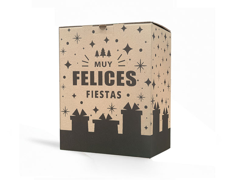 Maletines navideños de cartón microcorrugado